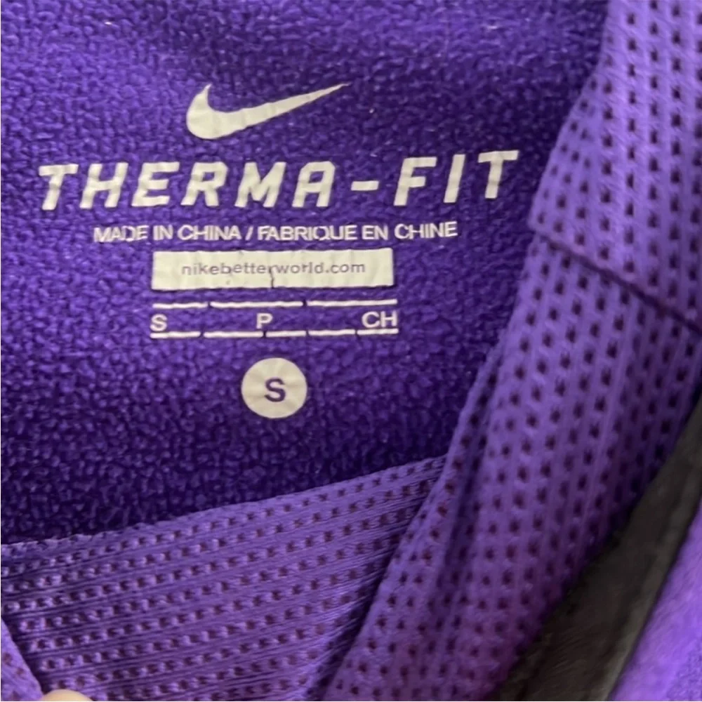 Nike therma fit hoodie warm sweatshirt purple/hot pink/black - Picture 4 of 6